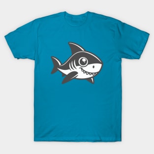 Great White Shark Cartoon T-Shirt